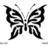 Airbrush Tattoo Desenli Kelebek Yapışkanlı Stencil Süsleme ve Boyama Kalıbı