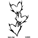 Airbrush Tattoo Dikenli Kalpler Yapışkanlı Stencil Süsleme ve Boyama Kalıbı
