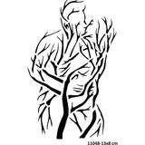 Airbrush Tattoo Doğanın Aşkı Stencil Süsleme ve Boyama Kalıbı
