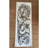 Airbrush Tattoo Dragon 1 Hafta Kalıcı Tam Kol Bacak Yapıştırma Geçici Dövme 46 Cm