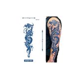 Airbrush Tattoo Dragon 3 Hafta Kalıcı Tam Kol Bacak Kaplama Yapıştırma Geçici Dövme 46 Cm