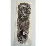Airbrush Tattoo Dragon Aslan 1 Hafta Kalıcı Tam Kol Bacak Yapıştırma Geçici Dövme 46 CM