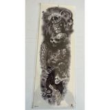 Airbrush Tattoo Dragon Aslan 1 Hafta Kalıcı Tam Kol Bacak Yapıştırma Geçici Dövme 46 CM