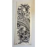 Airbrush Tattoo Dua Çiçekler 1 Hafta Kalıcı Tam Kol Bacak Yapıştırma Geçici Dövme 46 Cm