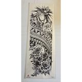 Airbrush Tattoo Dua Çiçekler 1 Hafta Kalıcı Tam Kol Bacak Yapıştırma Geçici Dövme 46 Cm