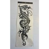 Airbrush Tattoo Ejderha 1 Hafta Kalıcı Tam Kol Kaplama Bacak Yapıştırma Geçici Dövme 46 Cm