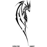 Airbrush Tattoo Ejderha Asaleti Yapışkanlı Stencil Süsleme ve Boyama Kalıbı