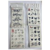 Airbrush Tattoo El Parmak 4 Adet Minimal 11x8 cm 3 Hafta Kalıcı Yarı Kalıcı Geçici Dövme
