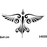 Airbrush Tattoo El Üstü Kanat Yapışkanlı Stencil Süsleme ve Boyama Kalıbı