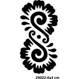Airbrush Tattoo El Üstü Minimal Motif Stencil Süsleme ve Boyama Kalıbı