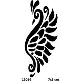 Airbrush Tattoo El Üstü Motif Yapışkanlı Stencil Süsleme ve Boyama Kalıbı Stencil Kalıp