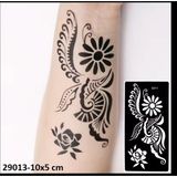 Airbrush Tattoo El Üstü Zarif Kadın Yapışkanlı Stencil Süsleme ve Boyama Kalıbı