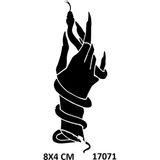Airbrush Tattoo Elimde Yılan Yapışkanlı Stencil Süsleme ve Boyama Kalıbı