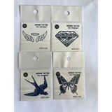 Airbrush Tattoo Elmas 4 Adet Birden Minimal 3 Hafta Kalıcı Geçici Dövme Seti