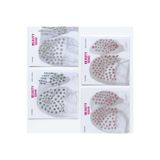 Airbrush Tattoo Face Gems 3 Set Çift Taraflı Yapışkanlı Yüz Taşı, Gümüş, Pembe, Turkuaz