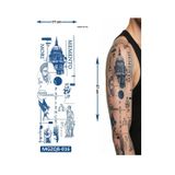 Airbrush Tattoo Favori Semboller Yarı Kalıcı Tam Kol Bacak Kaplama Geçici Dövme