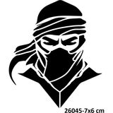 Airbrush Tattoo Filistinli Savaşçı Yapışkanlı Stencil Süsleme ve Boyama Kalıbı
