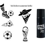 Airbrush Tattoo Futbol Spray Tattoo Ile Geçici Dövme Yapma Seti