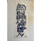 Airbrush Tattoo Gemi 3 Hafta Kalıcı Tam Kol Bacak Kaplama Yapıştırma Geçici Dövme 46 Cm