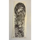 Airbrush Tattoo Gemi Kız 1 Hafta Kalıcı Tam Kol Kaplama Bacak Yapıştırma Geçici Dövme 46 Cm