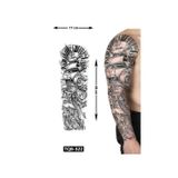 Airbrush Tattoo Gemi Tüy 1 Hafta Kalıcı Tam Kol Kaplama Bacak Yapıştırma Geçici Dövme 46 Cm