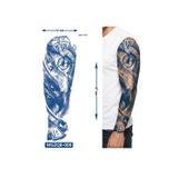 Airbrush Tattoo Göz 3 Hafta Kalıcı Tam Kol Bacak Kaplama Yapıştırma Geçici Dövme 47 Cm