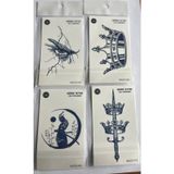 Airbrush Tattoo Güç 4 Adet Minimal 11x8 cm 3 Hafta Kalıcı Yarı Kalıcı Geçici Dövme