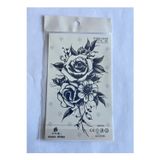 Airbrush Tattoo Gül 18X11 Cm Yarı Kalıcı Geçici Dövme