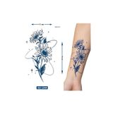 Airbrush Tattoo Güne Aşık 18X11 Cm Yarı Kalıcı Geçici Dövme