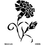 Airbrush Tattoo Güzel Çiçek Yapışkanlı Stencil Süsleme ve Boyama Kalıbı