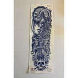 Airbrush Tattoo Haç Gözyaşı 3 Hafta Kalıcı Tam Kol Bacak Kaplama Yapıştırma Geçici Dövme 46 CM