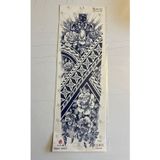 Airbrush Tattoo Haç Gül 3 Hafta Kalıcı Tam Kol Bacak Kaplama Yapıştırma Geçici Dövme 46 Cm