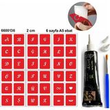 Airbrush Tattoo Hint Kınası ve Şablonla Geçici Dövme Yapma Seti Set 1 - 000-Siyah