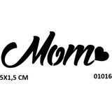Airbrush Tattoo Ingilizce Anne Mom Yazı Sembolü Yapışkanlı Stencil Süsleme ve Boyama Kalıbı
