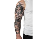 Airbrush Tattoo İskambil 1 Hafta Kalıcı Tam Kol Bacak Yapıştırma Geçici Dövme 46 Cm