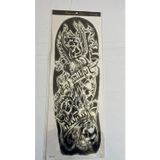 Airbrush Tattoo İskelet Gül 1 Hafta Kalıcı Tam Kol Kaplama Bacak Yapıştırma Geçici Dövme 46 Cm