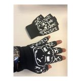 Airbrush Tattoo İskelet Kuru Kafa Parmaksız Kesik Yarım Parmak Eldiven Model3