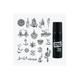 Airbrush Tattoo İstanbul City Pack Spray Tattoo Geçici Dövme Seti, 19 Desen, Siyah Sprey