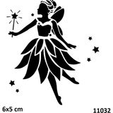 Airbrush Tattoo Iyilik Perisi Melek Yapışkanlı Stencil Süsleme ve Boyama Kalıbı