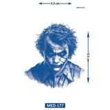 Airbrush Tattoo Joker Adaleti 5 Cm Minimal Geçici Dövme Yarı Kalıcı Geçici Dövme