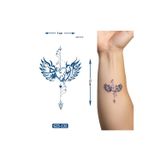 Airbrush Tattoo Kalpli Kanat Yarı Kalıcı 1 Aylık Geçici Dövme