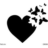 Airbrush Tattoo Kalpten Çıkan Kelebekler Yapışkanlı Stencil Süsleme ve Boyama Kalıbı