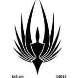 Airbrush Tattoo Kanatlı Adam Yapışkanlı Stencil Süsleme ve Boyama Kalıbı