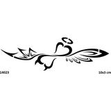 Airbrush Tattoo Kanatlı Melek ve Şeytan Yapışkanlı Stencil Süsleme ve Boyama Kalıbı