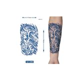 Airbrush Tattoo Kaplan Kız 18X11 Cm Yarı Kalıcı Geçici Dövme