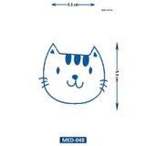 Airbrush Tattoo Kedi 5 Cm Minimal Geçici Dövme Yarı Kalıcı Geçici Dövme