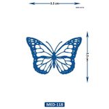 Airbrush Tattoo Kelebek 5 Cm Minimal Geçici Dövme Yarı Kalıcı Geçici Dövme