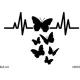 Airbrush Tattoo Kelebek Nabızyapışkanlı Stencil Süsleme ve Boyama Kalıbı
