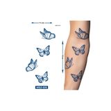 Airbrush Tattoo Kelebekler 18X11 Cm Yarı Kalıcı Geçici Dövme