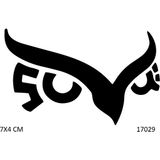 Airbrush Tattoo Keskin Gözler Yapışkanlı Stencil Süsleme ve Boyama Kalıbı